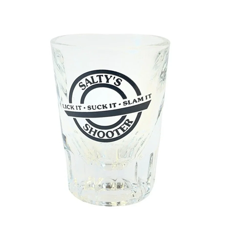 Salty's Shooter Shot Glass Lick It‎ Suck It Slam It Barware Novelty